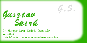 gusztav spirk business card